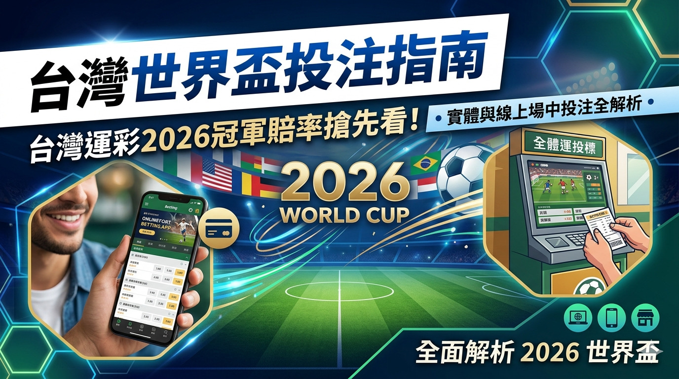台灣世界盃投注指南：台灣運彩2026冠軍賠率搶先看！實體與線上場中投注全解析